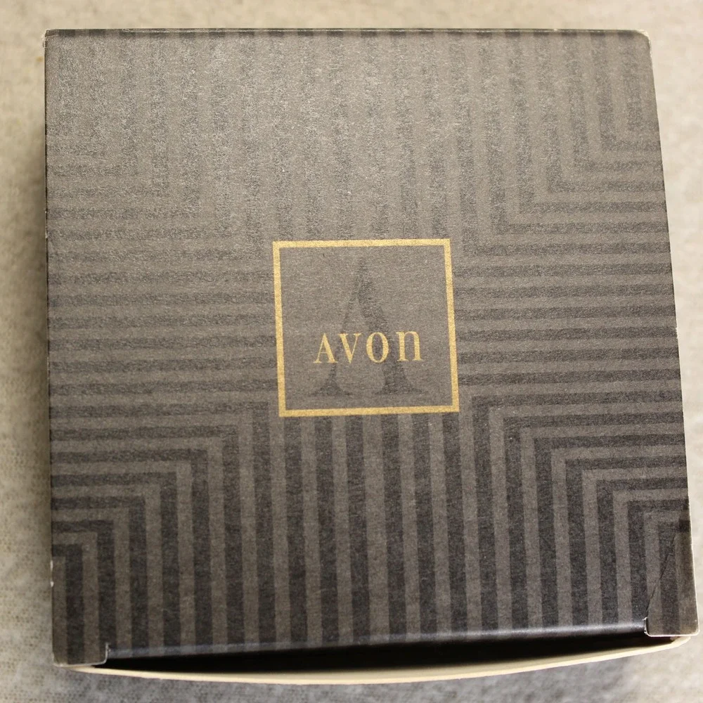 Avon Heart Frame with Earrings Women Gold Tone 1995 Cherub Floral Vintage Gift